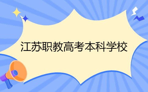 江苏职教高考本科学校